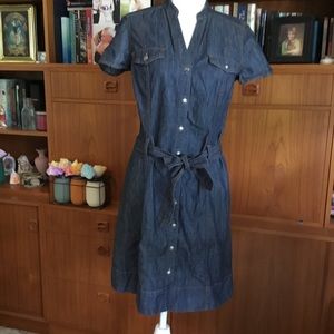 LOFT Denim Blue Shirt Dress
